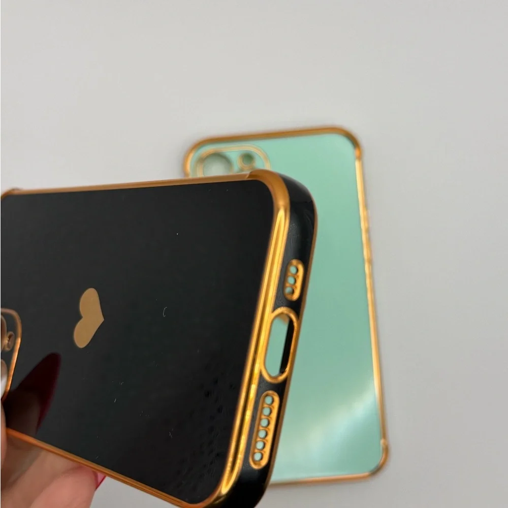 Two Stylish Black and Mint IPhone 11 Pro Cases